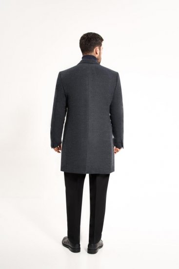 Пальто MAZALTOVMAN премиум Темно-синее фактурное