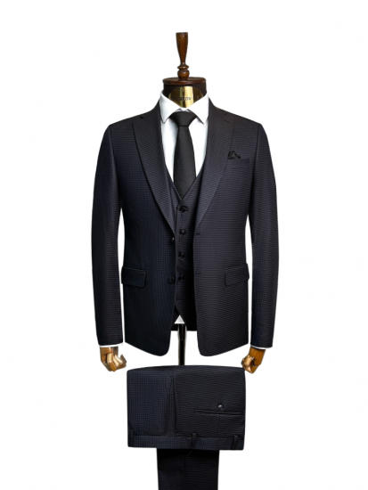 Костюм MAZALTOVMAN 3-ка премиум Синий в клетку