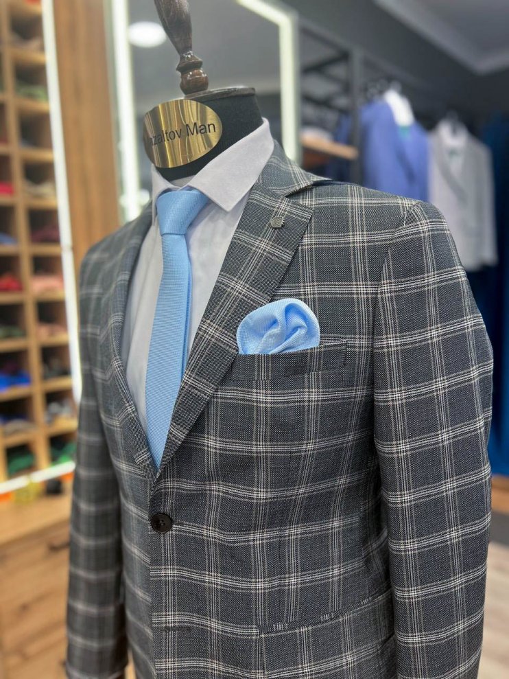 Костюм MAZALTOVMAN 2-ка Серый в клетку