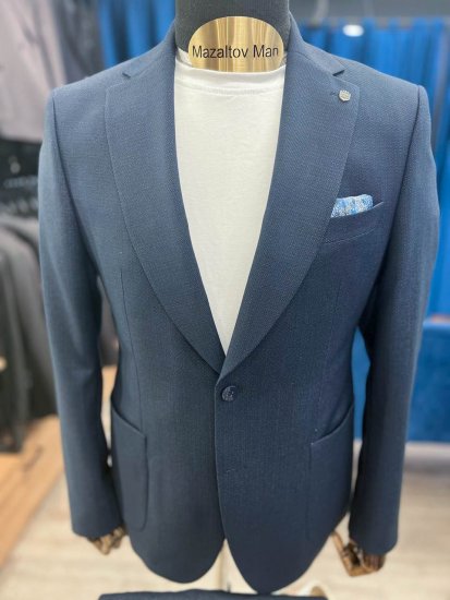 Костюм MAZALTOVMAN 2-ка премиум Темно-синий фактурный