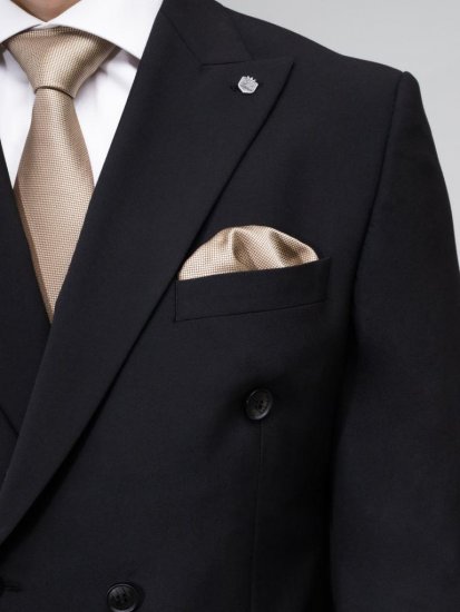 Костюм MAZALTOVMAN 2-ка премиум Черный двубортный