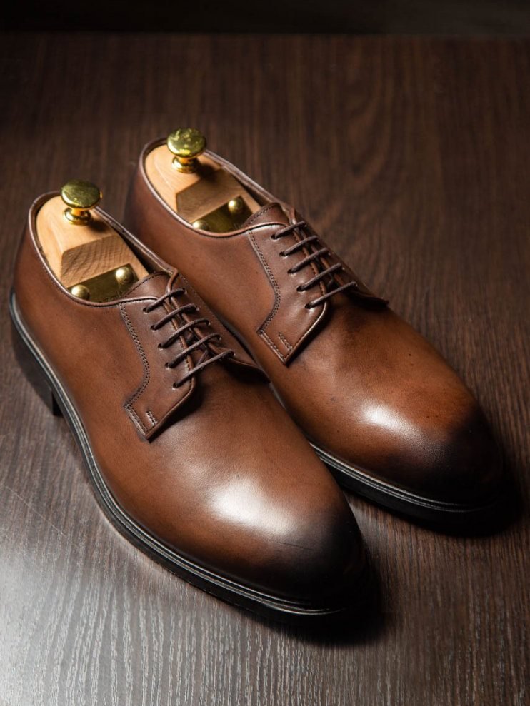 Дерби MAZALTOVMAN Коричневые кожаные