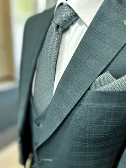 Костюм MAZALTOVMAN 3-ка премиум Зеленый в клетку